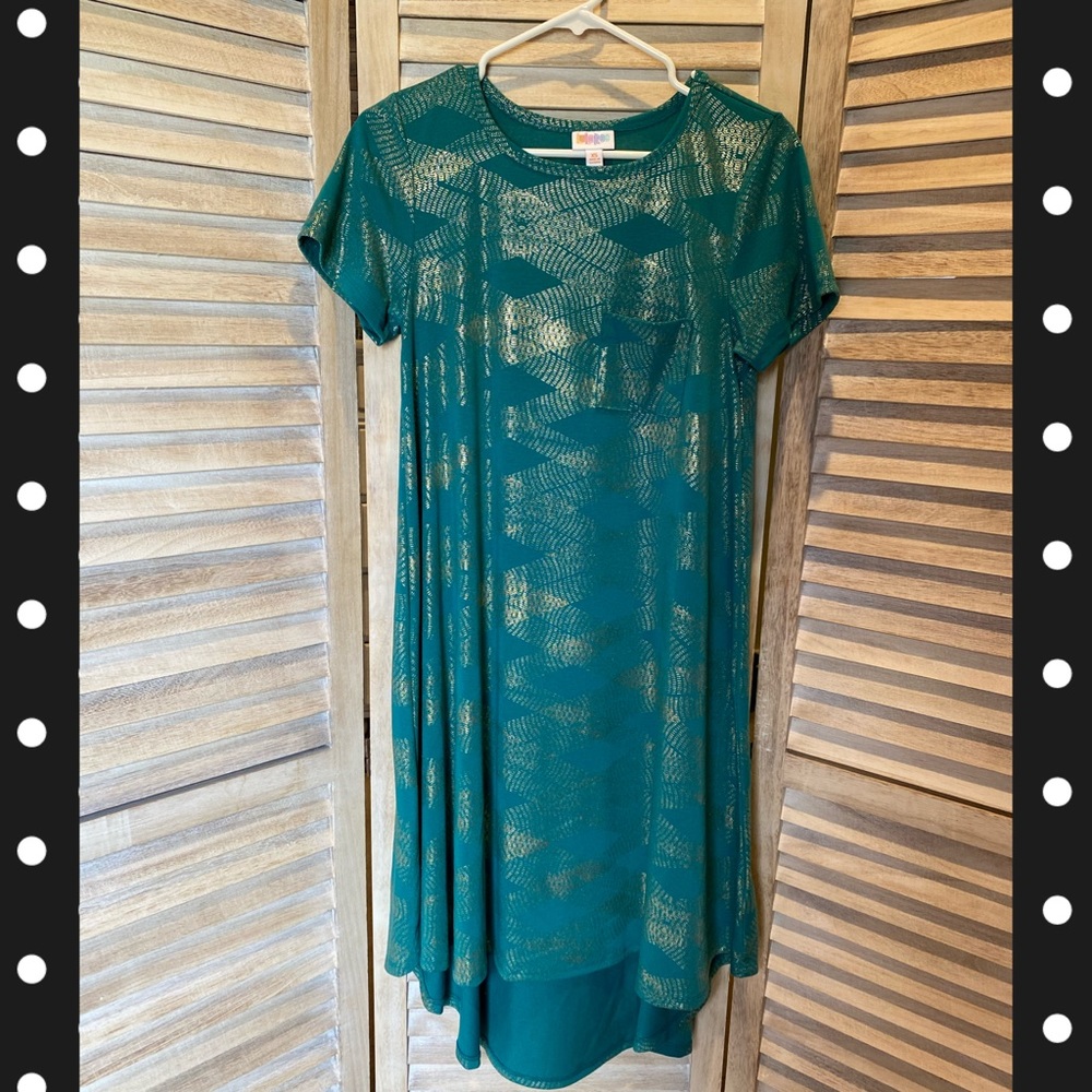 Lularoe Carly Metallic Dress XS Like New